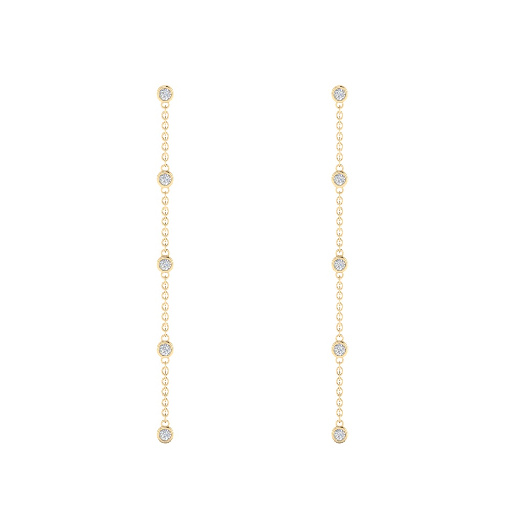 Bezel Drop by the Yard Earrings