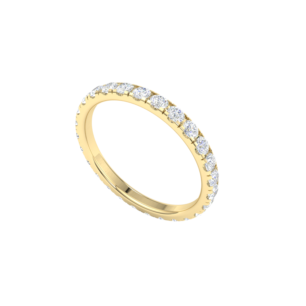 Micro Pave Radiance Band in 18k Yellow Gold (0.888 cts)