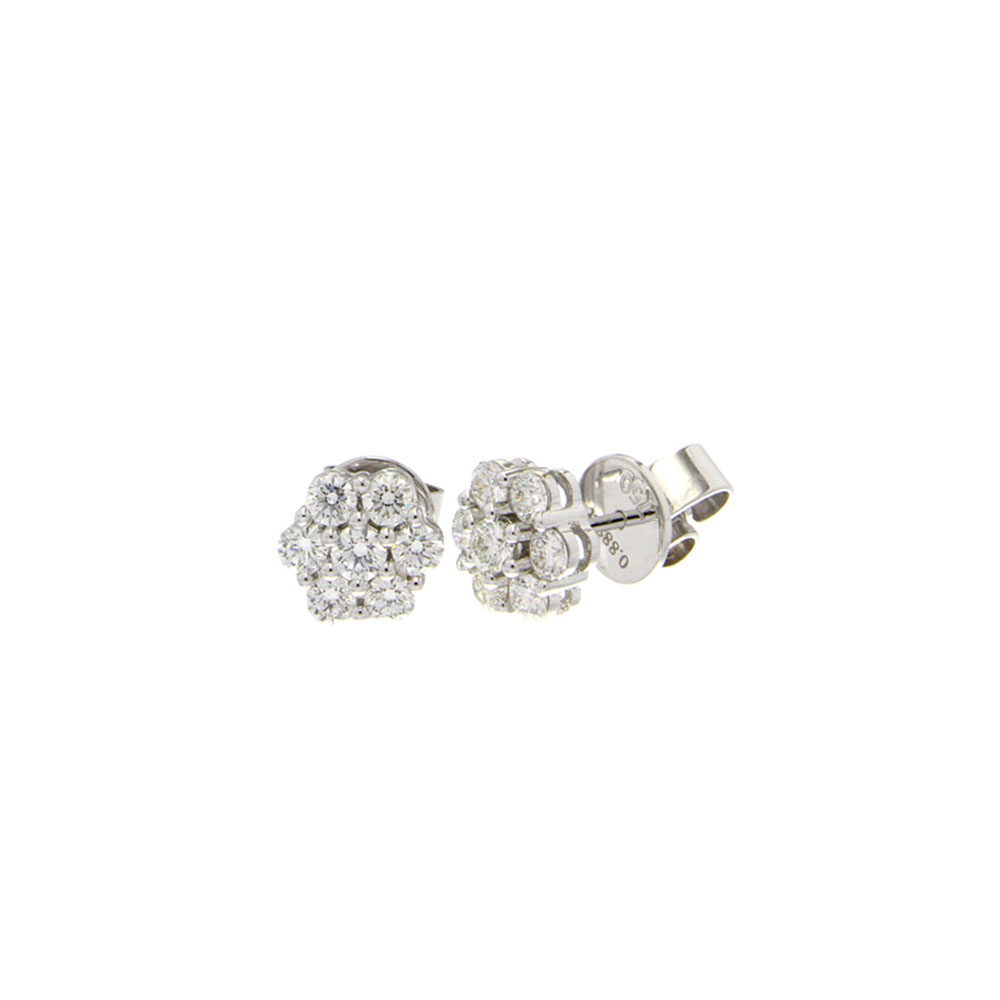Simplistic Diamond And White Gold Stud Earrings