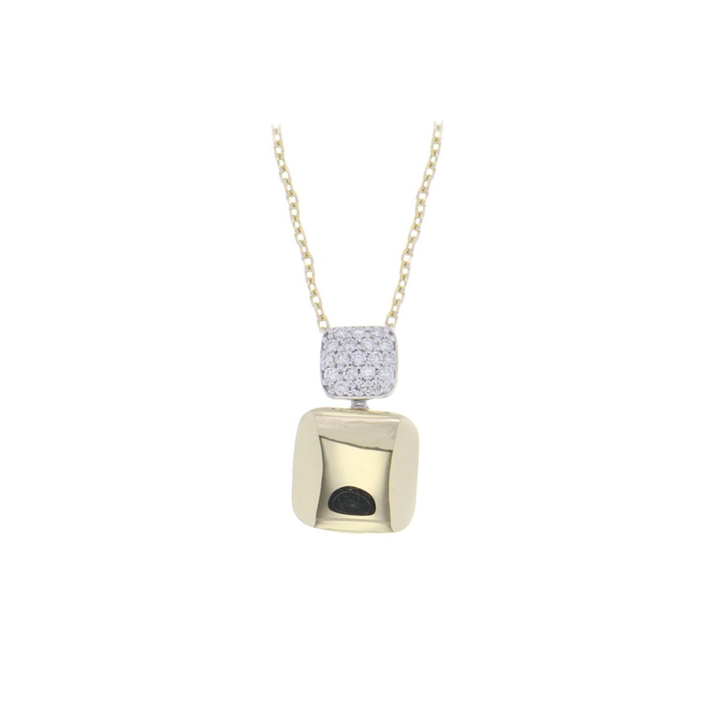 Graphic Diamond & Gold Necklace In 18K