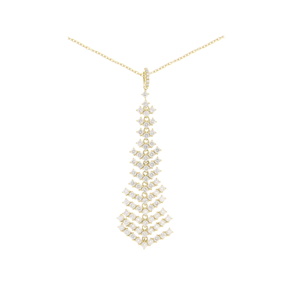 Haute Couture Diamond & Yellow Gold Necklace In 18K