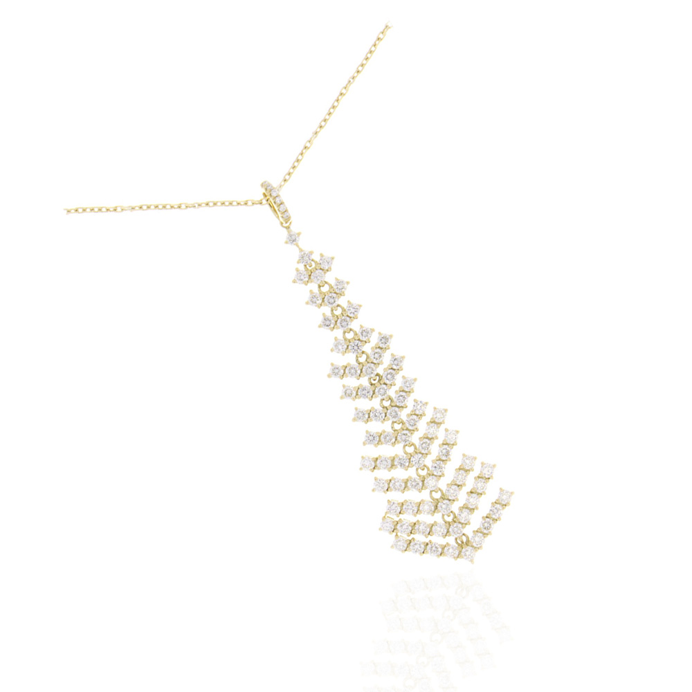 Haute Couture Diamond & Yellow Gold Necklace In 18K