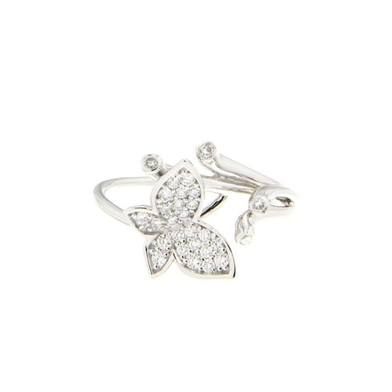 Butterfly gold And diamond ring