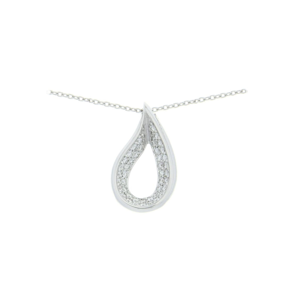 Elegant Diamond Necklace In White Gold