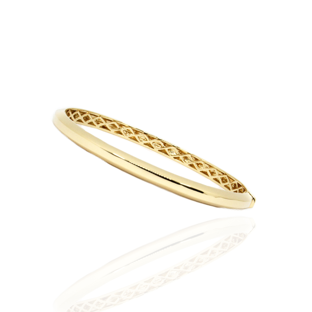 Outstanding Yellow Bangle In 18K