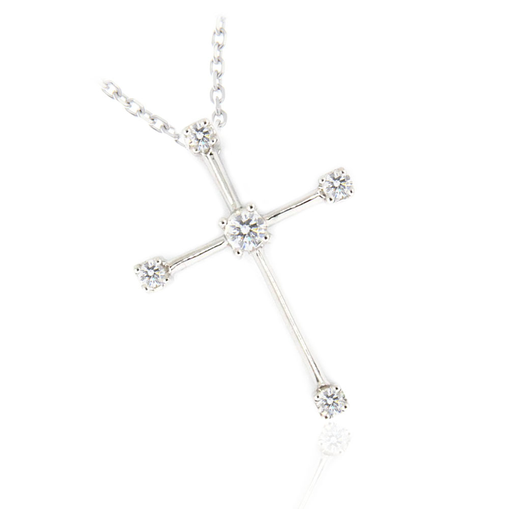 Studded Cross Diamond Pendant
