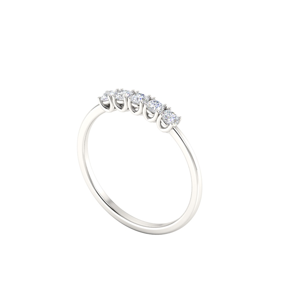 Five Stone Radiant Ring