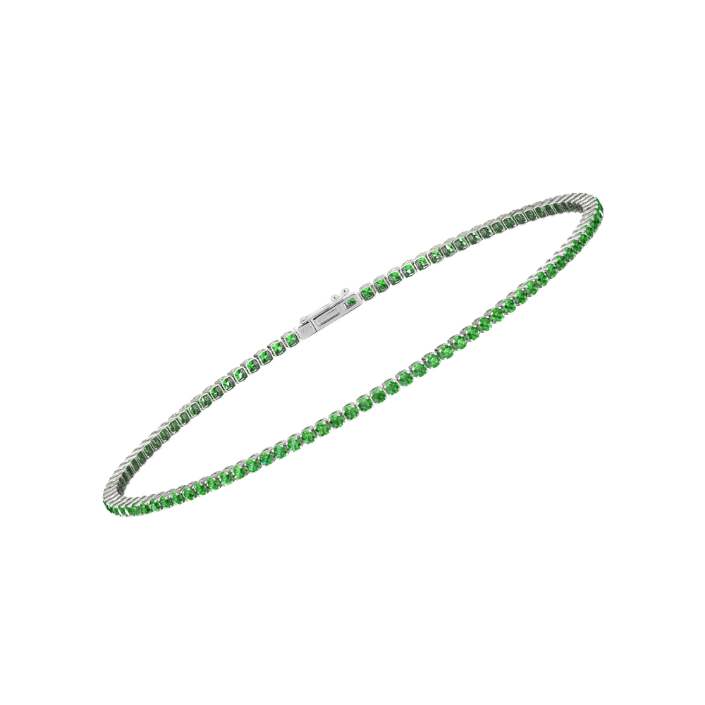 Single Line Ultra Light Tennis Bracelet in Tsavorite  (1.50mm)