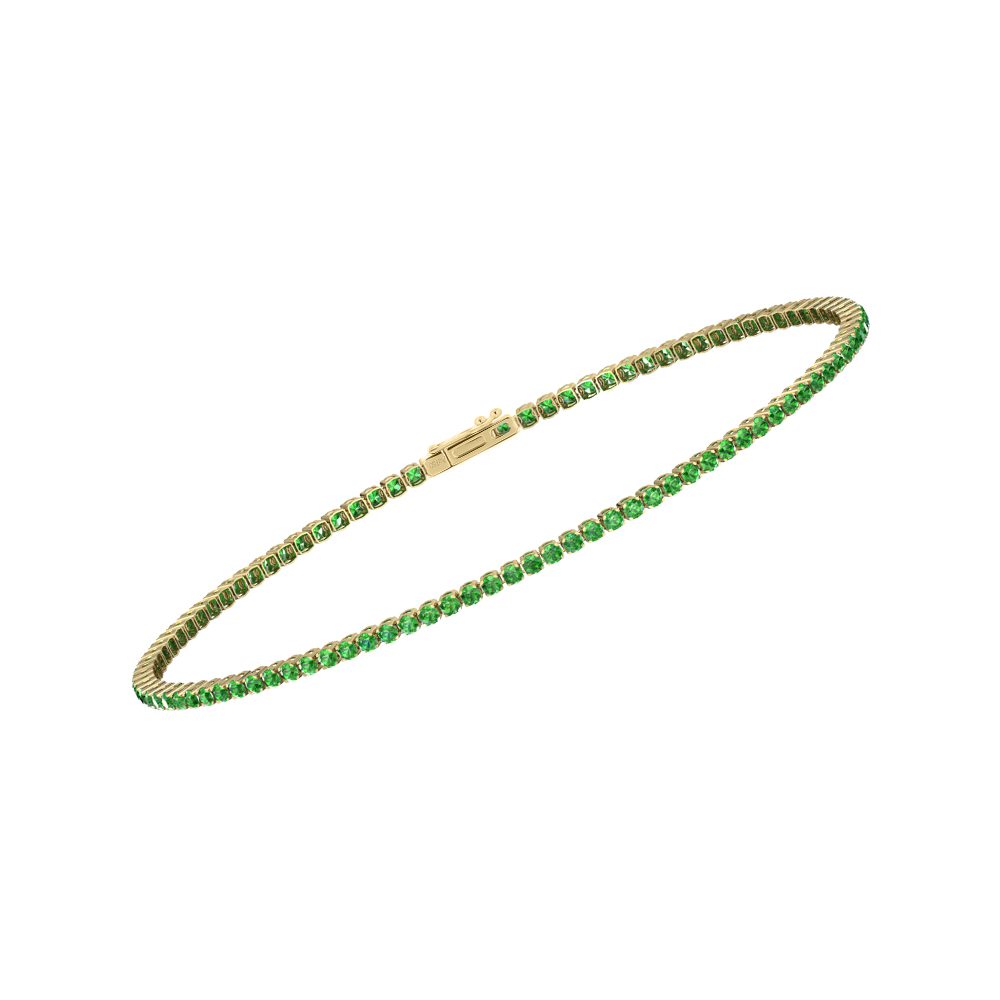 Single Line Ultra Light Tennis Bracelet in Tsavorite  (1.50mm)