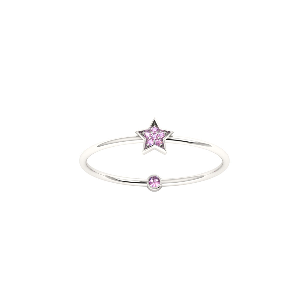 Shining Star Pink Sapphire Ring