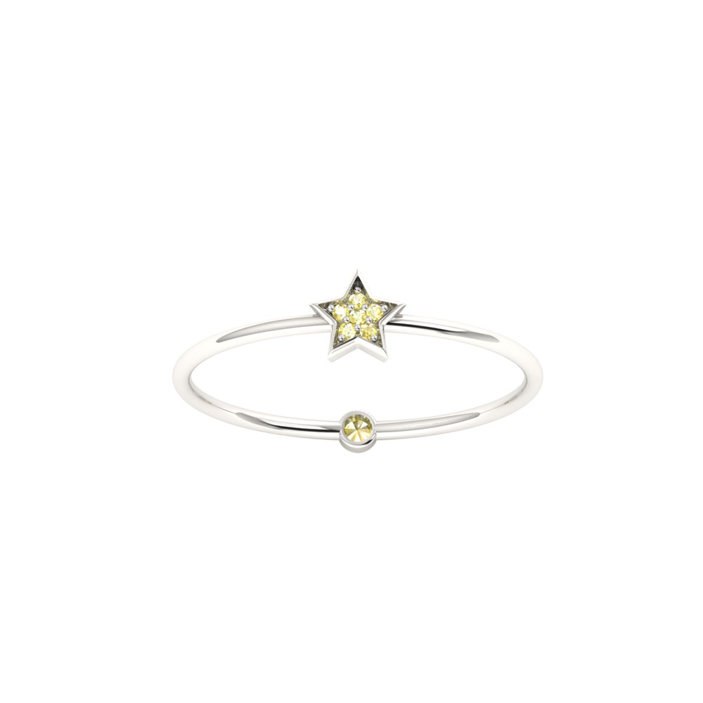 Shining Star Yellow Sapphire Ring