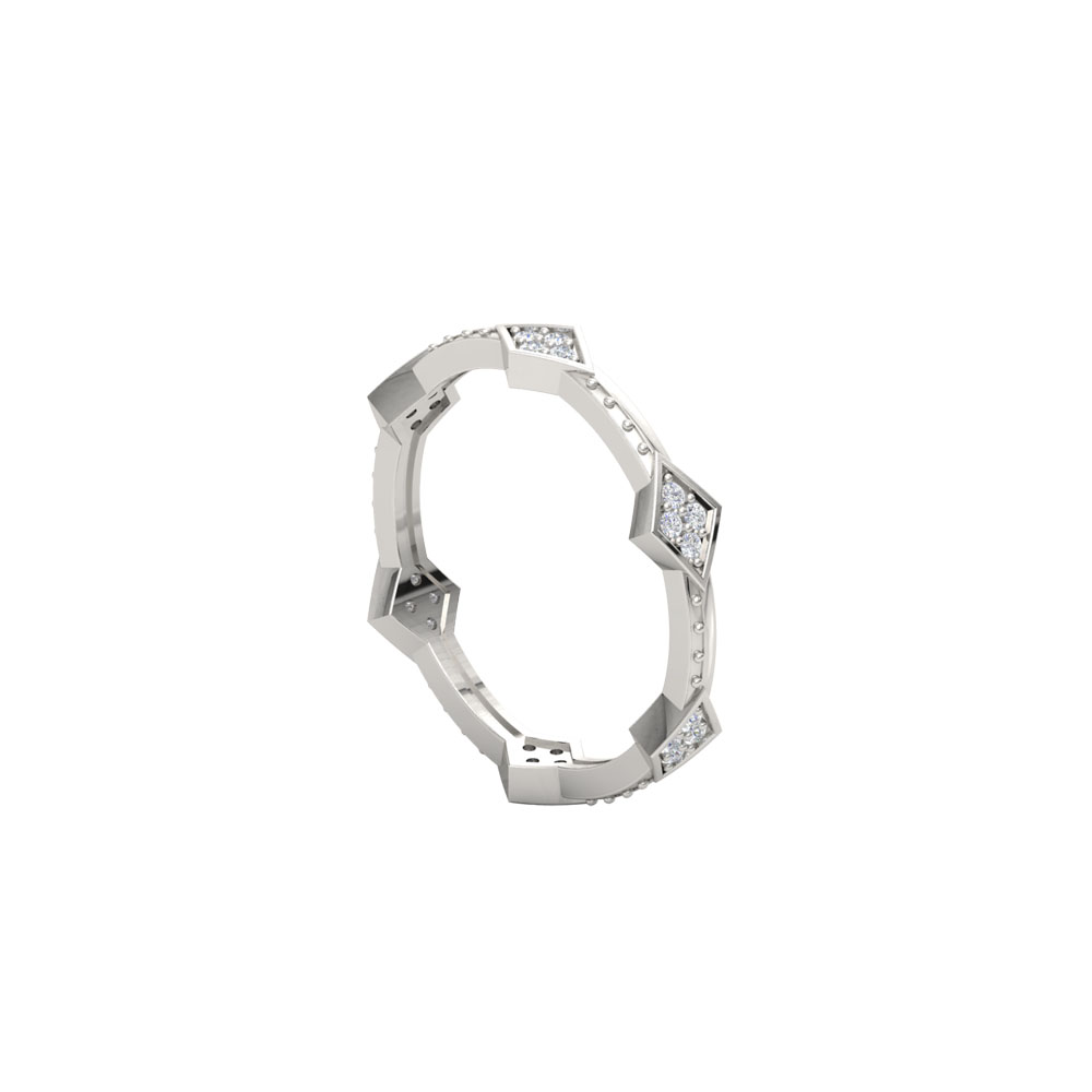 Square Line Diamond Eternity Ring