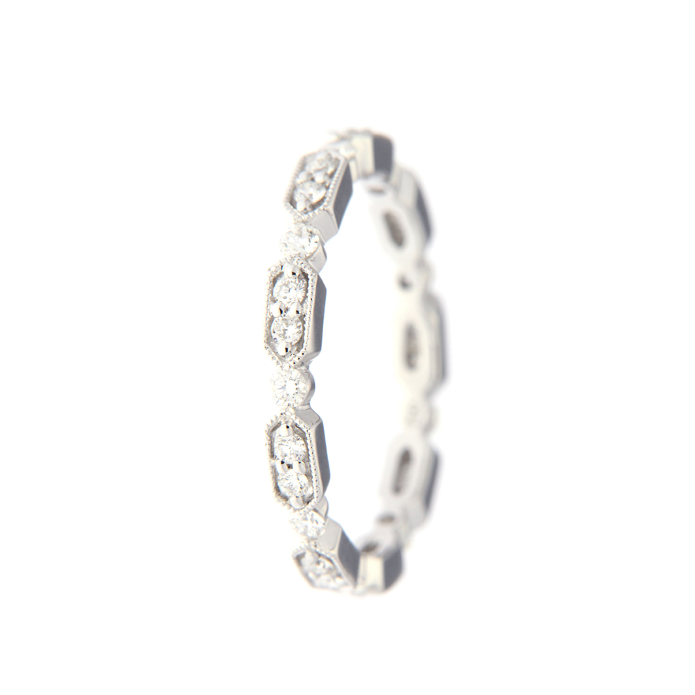 Dot Diamond and Gold Eternity Ring