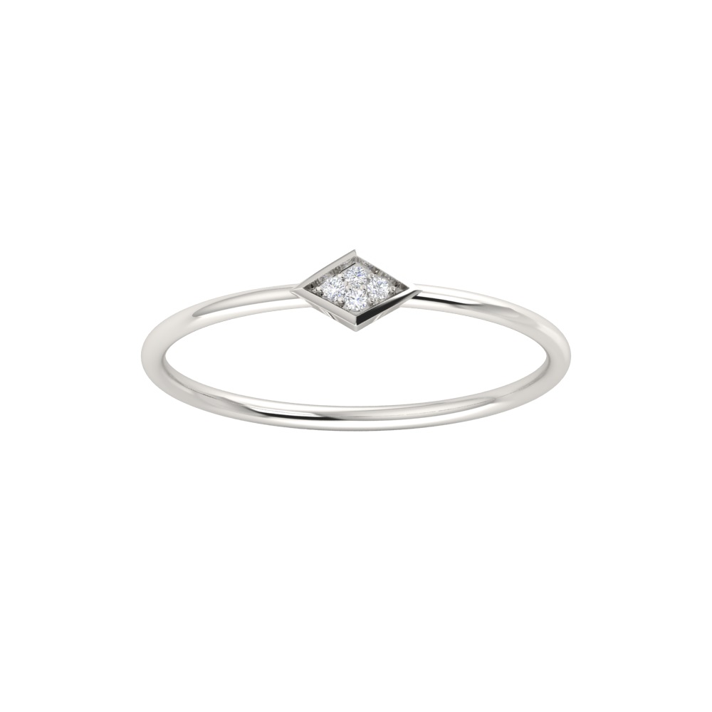 Dainty Rhombus Shaped Diamond Ring