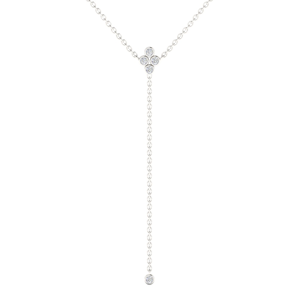 Lariat Bezel Diamond Necklace
