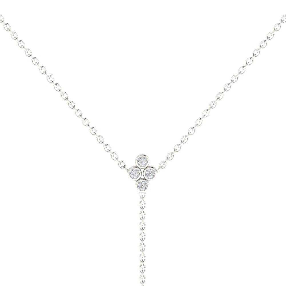Lariat Bezel Diamond Necklace