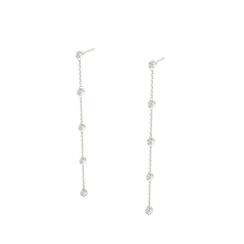 Bezel Drop by the Yard Earrings